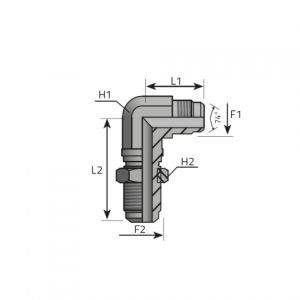 Адаптер 90° GSK -Bulkhead AG-JIC / AG-JIC. (LPPMJ)